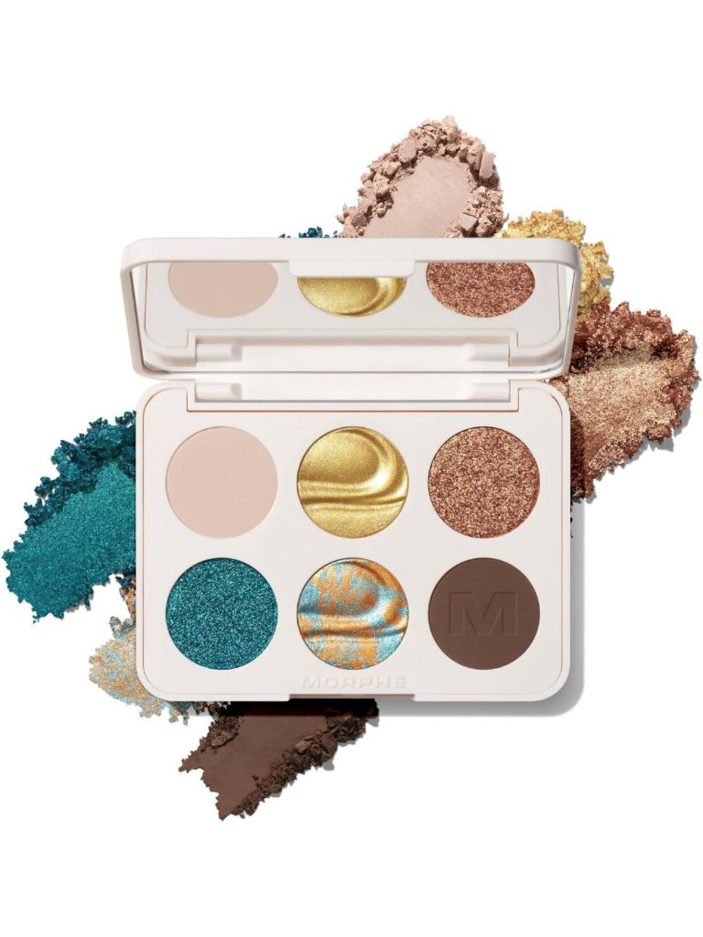 High Pigment 6-Pan Eyeshadow Palette - Shimmer, Matte & Metallic Neutrals for